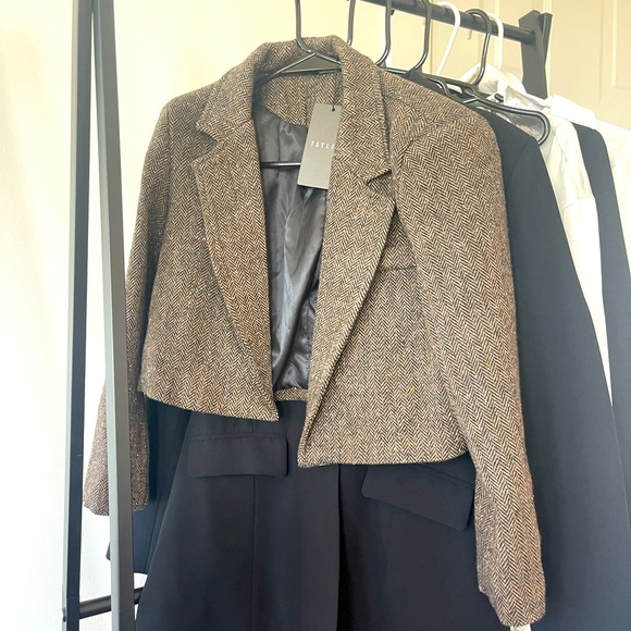 Crop Tweed Blazer - Picture 1 of 2